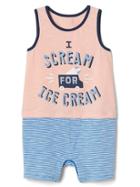 Gap Ice Cream Double Layer Tank One Piece - Peach Cream