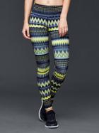 Gap Gapfit Gfast Bold Print Leggings - Aurora Yellow