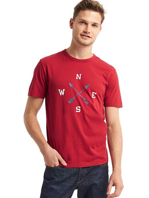 Gap Men Urban Escape Crew Tee - Lasalle Red