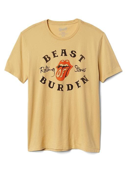 Gap Men Rolling Stones Graphic Crewneck Tee - Yellow