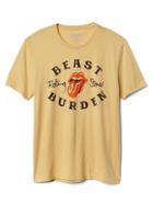 Gap Men Rolling Stones Graphic Crewneck Tee - Yellow