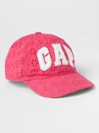 Gap Logo Eyelet Baseball Hat - Summer Azalea