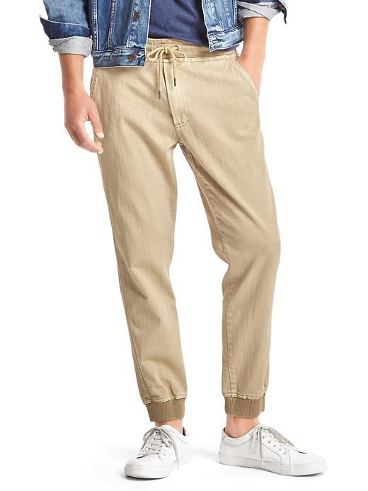 Gap Men Twill Joggers - Khaki