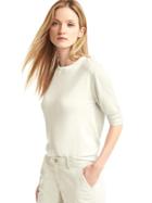 Gap Women Half Sleeve Easy Pullover - New Off White