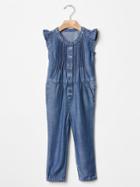 Gap Chambray Pleated Romper - Denim