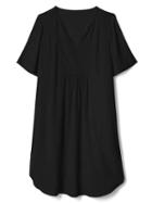Gap Women Split Neck Swing Dress - True Black