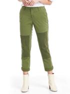 Gap Women Destructed Patch Girlfriend Chinos - Army Jacket Green