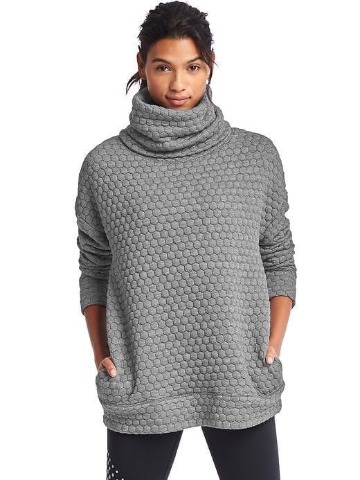 Gap Women Jacquard Funnel Neck Pullover - Mini Stripe