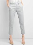 Gap Women Seersucker Slim Crop Pants - Seersucker