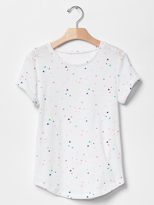 Gap Print Rolled Sleeve Tee - New Off White