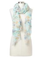 Gap Women Drapey Fringe Aloha Scarf - Blue Tint