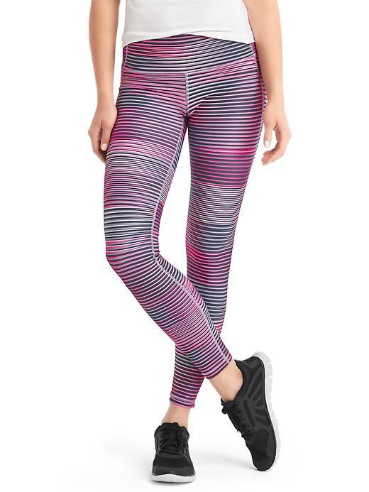 Gap Women Gfast Cross Train Stripe Leggings - Pink Stripe
