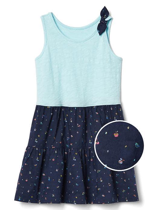 Gap Women Bow Tank Tier Dress - Nature Mist