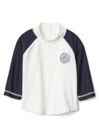 Gap Swim Club Long Sleeve Baseball Rashguard - New Off White