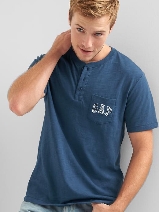 Gap Men Logo Pocket Henley - Night