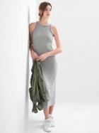 Gap Rib Knit Racerback Maxi Dress - Grey Stripe