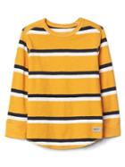 Gap Stripe Waffle Knit Tee - Rugby Gold