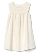 Gap Eyelet Cap Dress - Ivory Frost