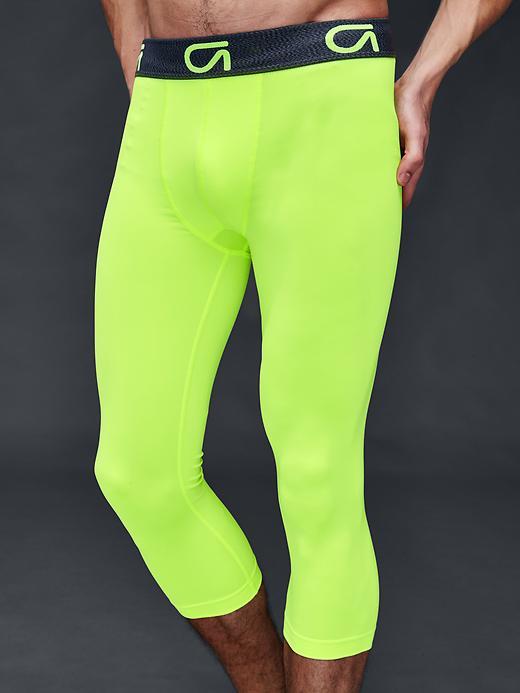 Gap Men Compression Layer Three Quarter Pants - Active Yellow