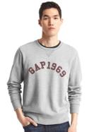 Gap Men Logo 1969 Crew Sweatshirt - New Heather Grey