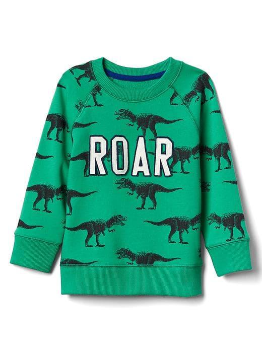 Gap Patch Printed Crew Sweatshirt - Parrot Green 385