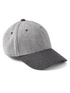 Gap Men Two Tone Wool Baseball Hat - Charcoal Gray