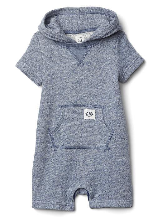 Gap Marled Hoodie Short One Piece - Brilliant Blue