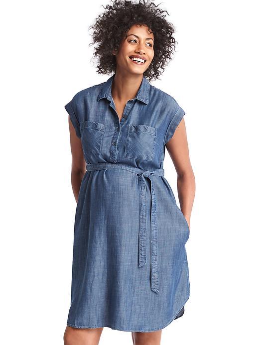 Gap 1969 Tencel Denim Shirtdress - Denim