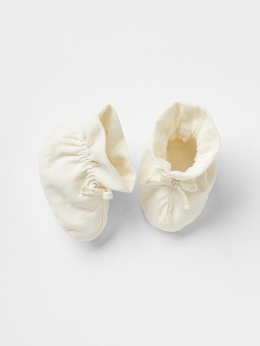 Gap Organic Cotton Booties - Ivory Frost