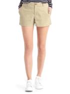 Gap Women Twill Summer Shorts - Iconic Khaki