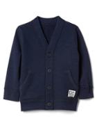 Gap V Neck Slub Cardigan - True Indigo