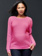 Gap Texturted Scoopneck Sweater - Pink