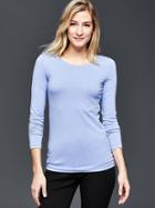 Gap Women Pure Body Smooth Cotton Tee - Distant Blue