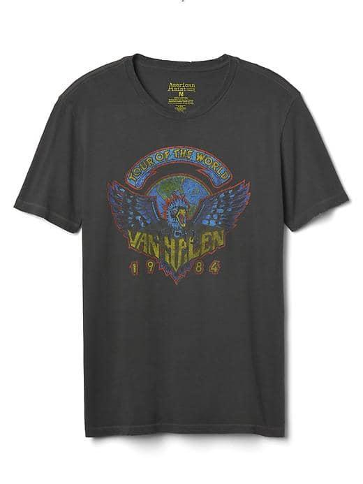 Gap Men Van Halen Graphic Tee - Washed Black