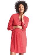 Gap Print Sleep Shirtdress - Red/white Stripe