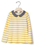 Gap Contrast Collar Stripe Tee - Yellow Stripe