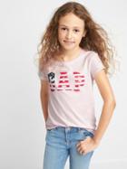 Gap Americana Logo Short Sleeve Tee - Soft Plum