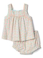 Gap Shell Pom Pom Top And Bloomer Set - Ballerina Blue