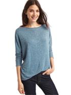 Gap Women Dolman Sleeve Hi Lo Tee - Blue Stone