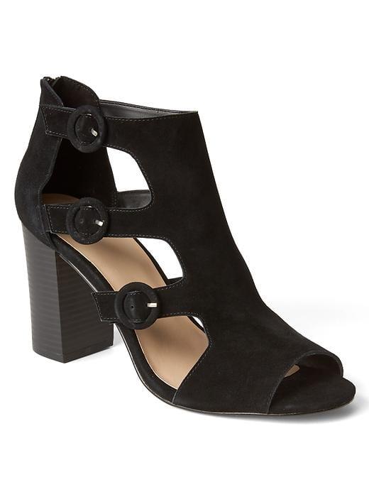 Gap Women Suede Buckle Booties - True Black