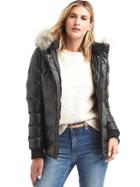 Gap Coldcontrol Lite Metallic Ski Puffer Jacket - True Black