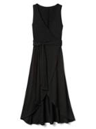 Gap Women Softspun Sleeveless Wrap Dress - True Black