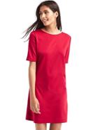 Gap Women Scoop Back Shift Dress - Red Apple