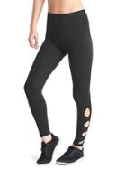 Gap Women Gapfit Blackout Technology Gfast Strappy Cutout High Rise Leggings - True Black