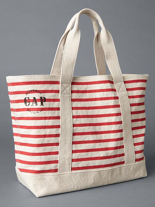 Gap Women Utility Tote - Red Stripe