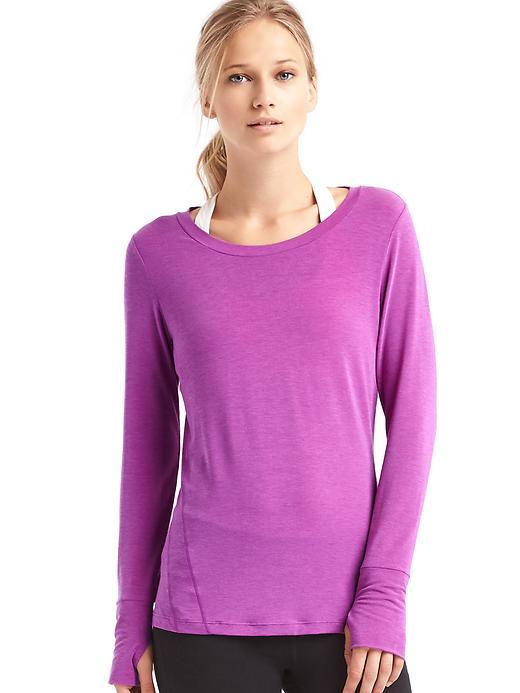 Gap Women Gapfit Breathe Long Sleeve Tee - Wild Violet