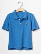 Gap Solid Pique Polo - Cabana Blue