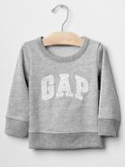 Gap Long Sleeve Crewneck Logo Tee - Grey Heather