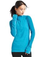 Gap Women Gapfit Breathe Mesh Panel Half Zip Pullover - Dynamic Blue