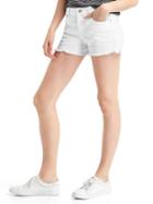 Gap Women Mid Rise Raw Hem Denim Shorts - White